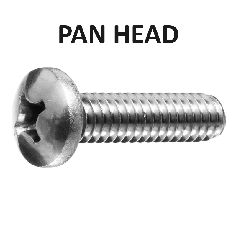 Pan Head Metal Threads Stainless Steel / Machine Screws